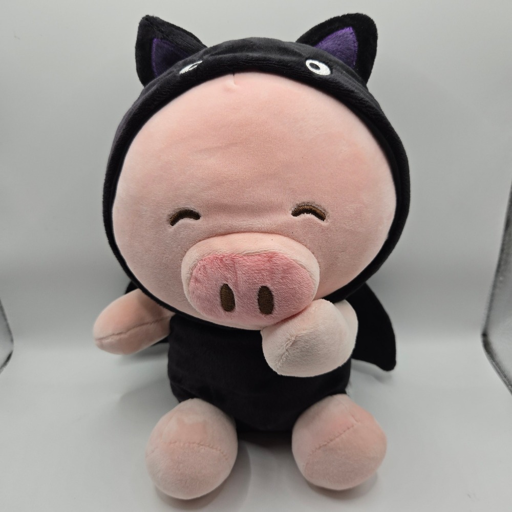 Miniso 10" GIGI Pig Plush Bat Suit Halloween Costume Squishy Soft Toy Rare Wings